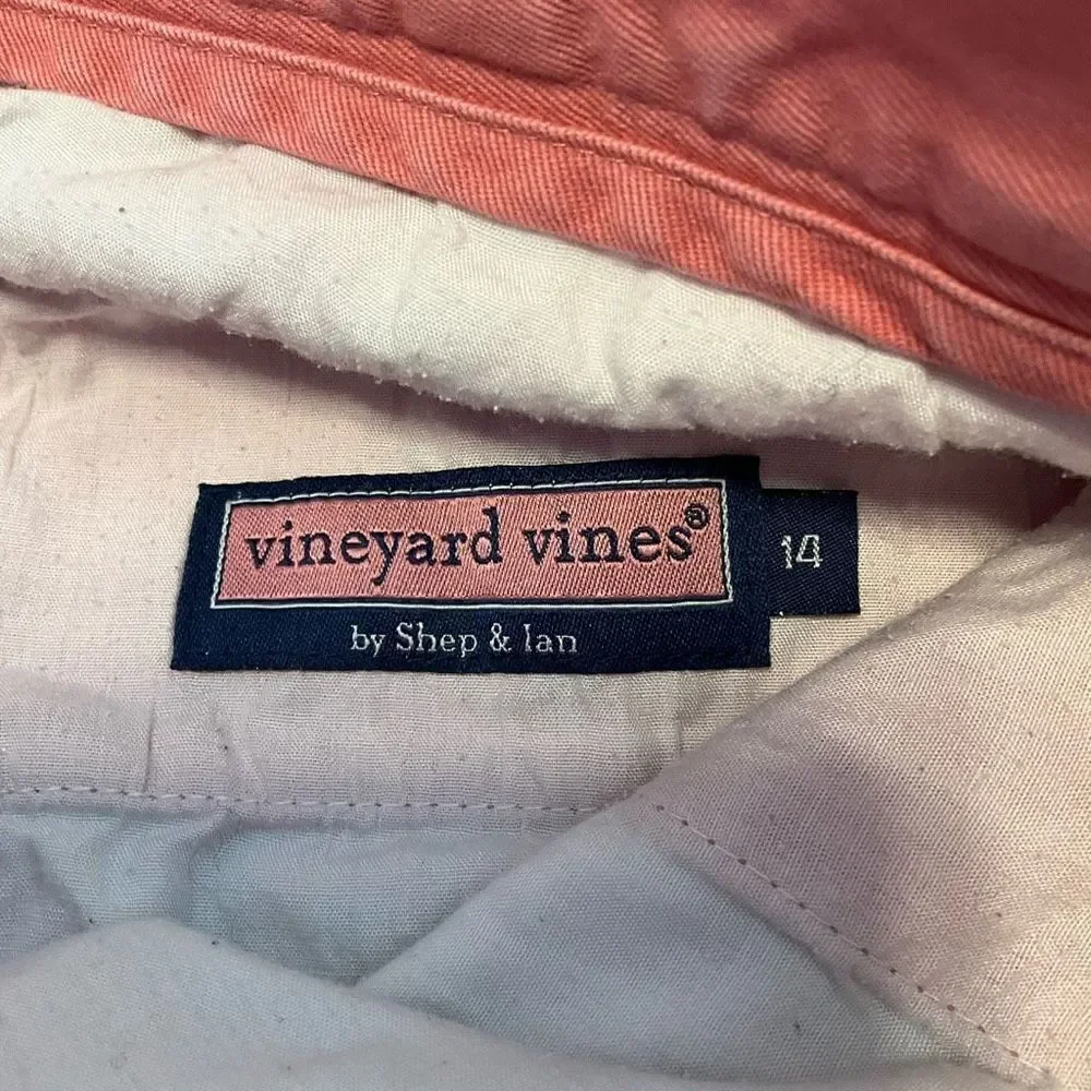 Vineyard Vines Girls 14 Salmon Pants. Preppy. Nantucket Red.